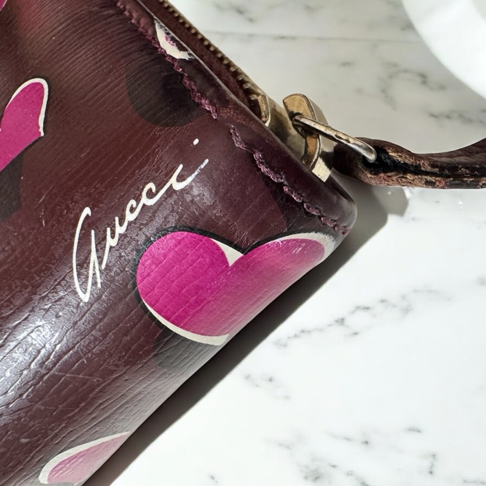 Gucci Betty Heartbeat Abbey 899765-478442 Long Zip Around Wallet - Picture 3 of 9